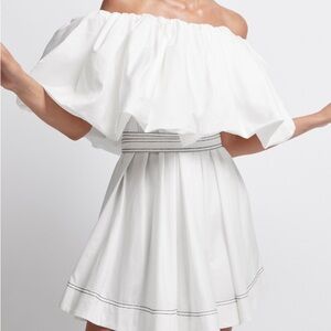 Aje Off-Shoulder White Dress